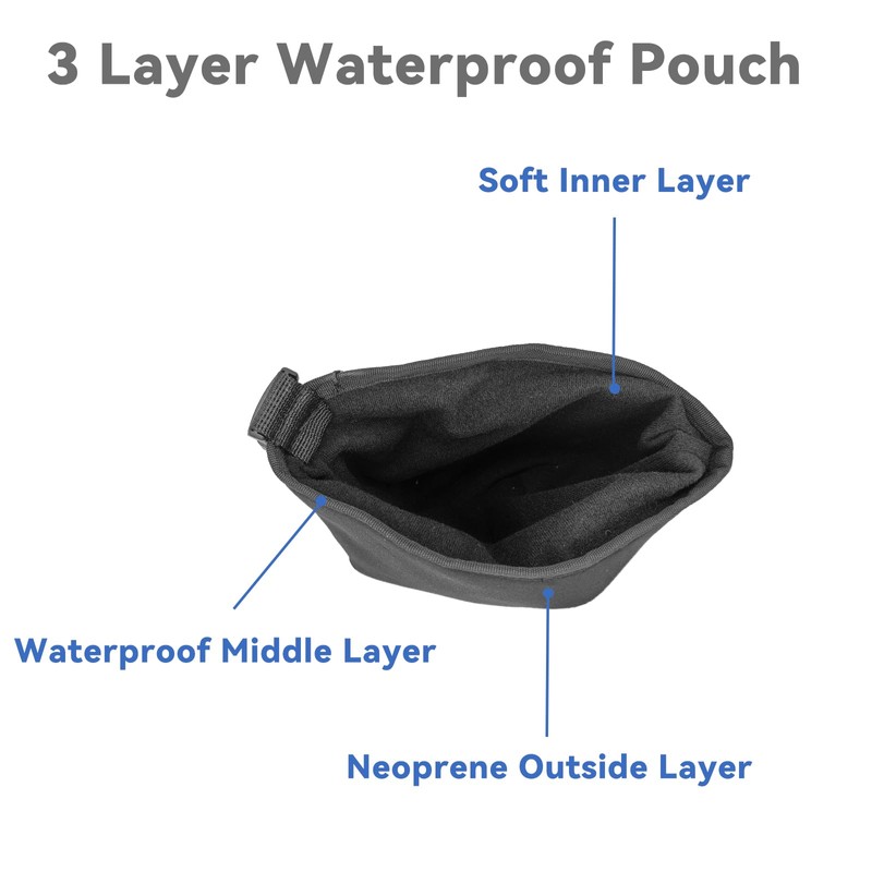 QPPKI Golf Ball Washer Cleaner Bag, Golf Ball Pouch with