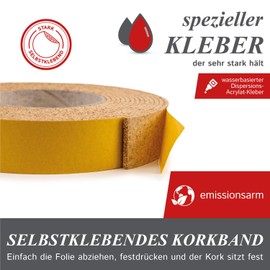 Cork Stripping with Adhesive - 1/8IN Thick X 2IN Wide X 20FT Long