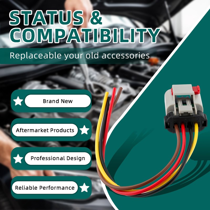 AUTOKAY Fuel Pump Connector Wiring Harness Pigtail Plug