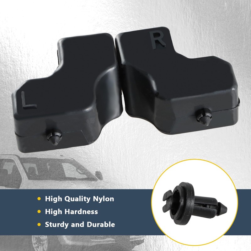 FUSCH Tailgate Upper Rubber Bushing Bumper with 4 Bumper Clips,