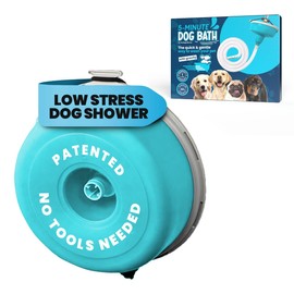 5-MinutePetBath Dog Bath Hose Attachment - Shower Head Accessory for Dog Washing - Low Stress Pet Shower - Portable Wash Station for Grooming, Rinse & Cleaning - Attachable Bathing Essential - Green