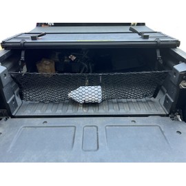 Envelope Style Elastic Trunk Mesh Cargo Net for Honda Ridgeline 2017-2025 - Premium Trunk Organizers & Storage - Cargo Net for Pickup Truck Bed - Truck Bed Divider - Car Organizer for Pickup