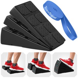 Squat Wedge Set of 3 - Squat Wedge Block 520 LBS Weight Capacity - Slant Board for Calf Stretching - Calf Stretcher Slant Board - yoga blocks