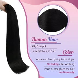 sunny hair Extensiones De Cabello Negro Azabache 22in 50gr