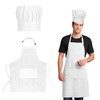 Xthrotsenk 2 Pack Chef Apron and Hat Set 2 Pockets