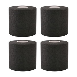 FSSTUD 4 Rolls Sport Pre Wrap Tape Athletic Ankle Warp Tape Athletic Prewrap Tape Foam Underwrap Athletic Tape Wrist Support Tape Foam Bandage Underwrap Roll Black