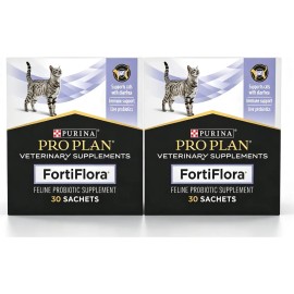 2x Fortiflora Felina 30 Sobres 1g Probiótico Vet Para Gatos