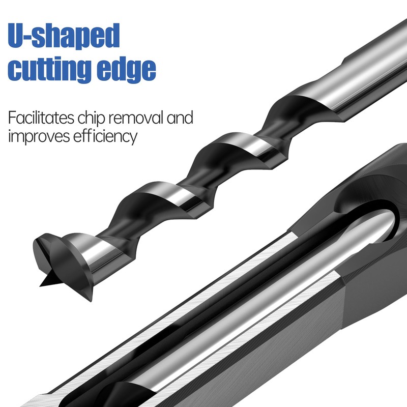 HUHAO 4 Pcs Square Hole Drill Bit Set, HSS Sharp