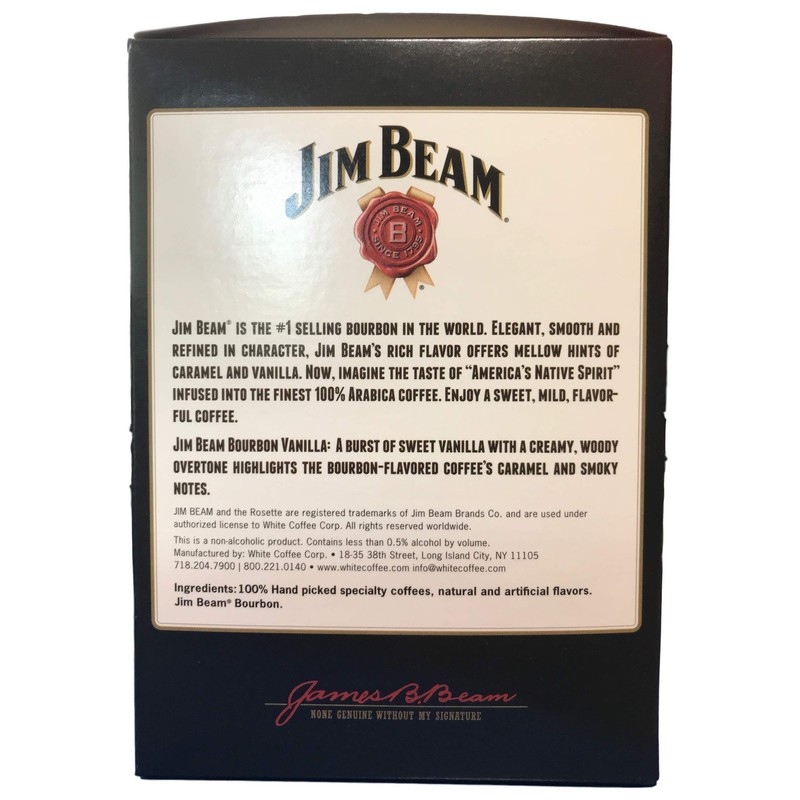 Jim Beam Bourbon Vanilla Single Serve Coffee, 18 cups, Keurig