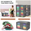 90L Storage Bag, Underbed Storage Box with Lid, Foldable Clothes