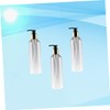 Zerodeko 3pcs Refillable Pet Emulsion Bottle Black Press Pump for