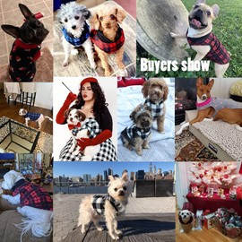 PIXRIY Dog Sweater, Soft Fleece Vest with Leash Ring Pullover Jacket Winter Pet Dog Clothes for Puppy Small Dogs Cat Teddy Chihuahua Yorkshire for Christmas (S, Black White)