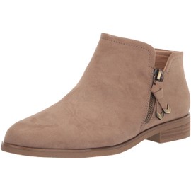 Dr. Scholl's Shoes Women's Astir Booties Ankle Boot, Woodsmoke Brown Fabric, 7