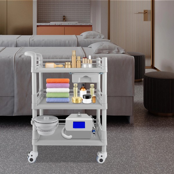 Unbranded 3-tier Beauty Salon Cart Beauty Instrument Cart Rolling Tool