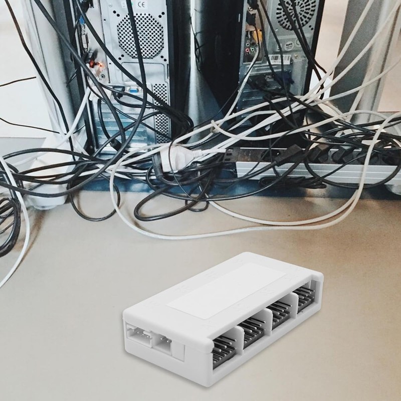 Nicear White USB2.0 9pin Header Extension Hub Splitter Adapter Converter