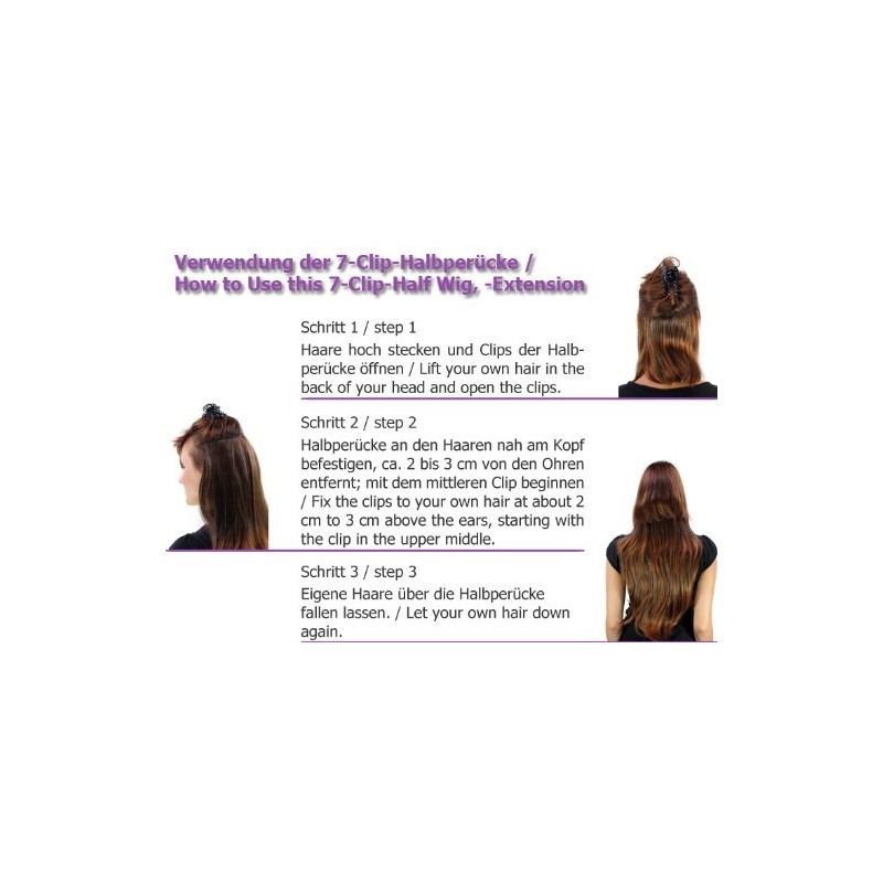 WIG ME UP - H9503-340B Clip-in Hairpiece with 7 Clips,