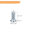 sourcing map #8-32x3/8" Pan Head Phillips Machine Screws, 50pcs Zinc
