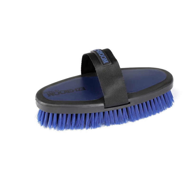 Shires 1397 Ezi-Groom Grip Body Brush Bright Blue