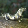 Beautiful Dog - Dachshund Figurine Handcast in Fine Pewter by