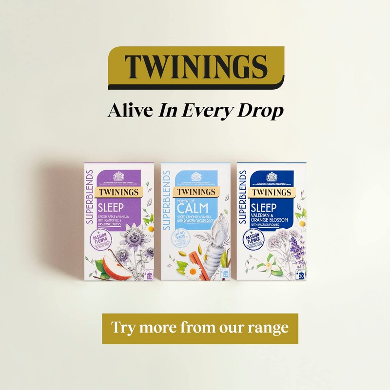 Twinings Superblends Unwind Tea - Strawberry Herbal Tea Infusion with