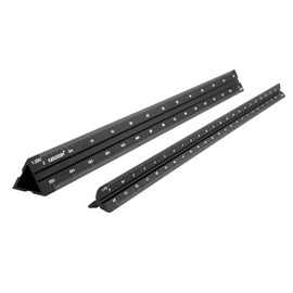 Set of 2 Triangular Ruler Aluminium Triangular Ruler Laser Engraved