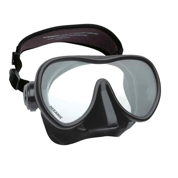Oceanic Shadow Frameless Dive Mask, (Great for Scuba Diving and Snorkeling) (Shadow, All Black)