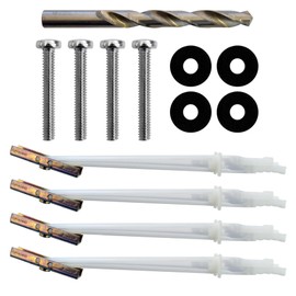 ECHOGEAR Steel Stud TV Mounting Kit - Tilt & Low Profile - Includes 4 Snaptoggle Anchors, Drill Bit, Screws & Washers - Compatible with 16 to 65 inch TVs