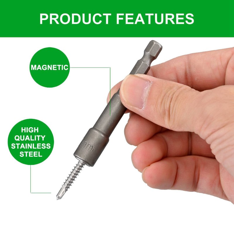 Litorange 101 PCS M4.2x25mm 410 Stainless Steel Self Drilling Hex