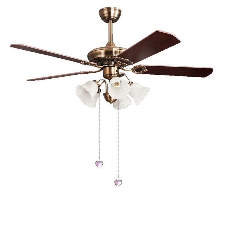Ceiling Fan Pull Chains AB Coating Crystal Heart Ornaments 20