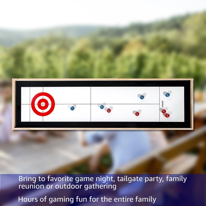 Trademark Innovations Table Top Games Shuffle Board Game Table Portable