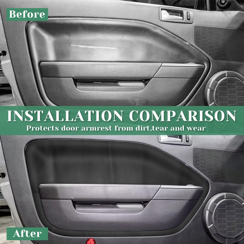 VKGUG 2PCS Door Panel Cover Compatible with Ford Mustang 2005-2009