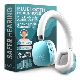 Puro Sound Labs PuroQuiet Plus Noise Cancelling Headphones for Kids, Bluetooth Kids On Ear Headphones with Mic, Lightweight On-Ear Design, Studio-Grade Sound (Teal)