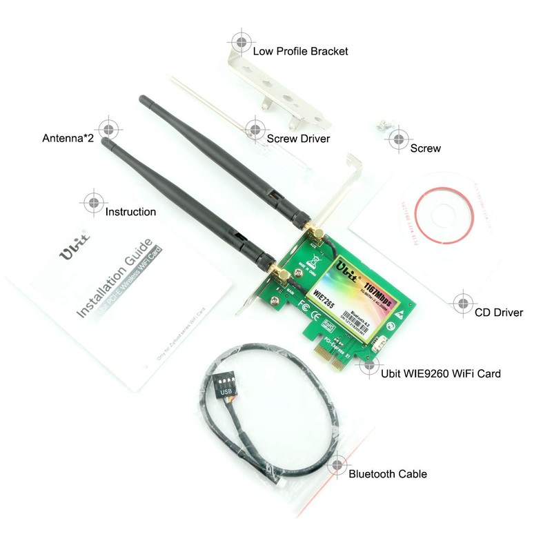 Wireless PCIe WiFi Card with Bluetooth 4.2 | Max 1200Mbps