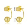 Yulovee 9ct Yellow Gold Plated Stud Earrings,Matt Ball Hoop Earrings
