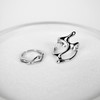 ANSELMS Liquid Melted Metal Silver Adjustable Ring Set, Trendy Y2K