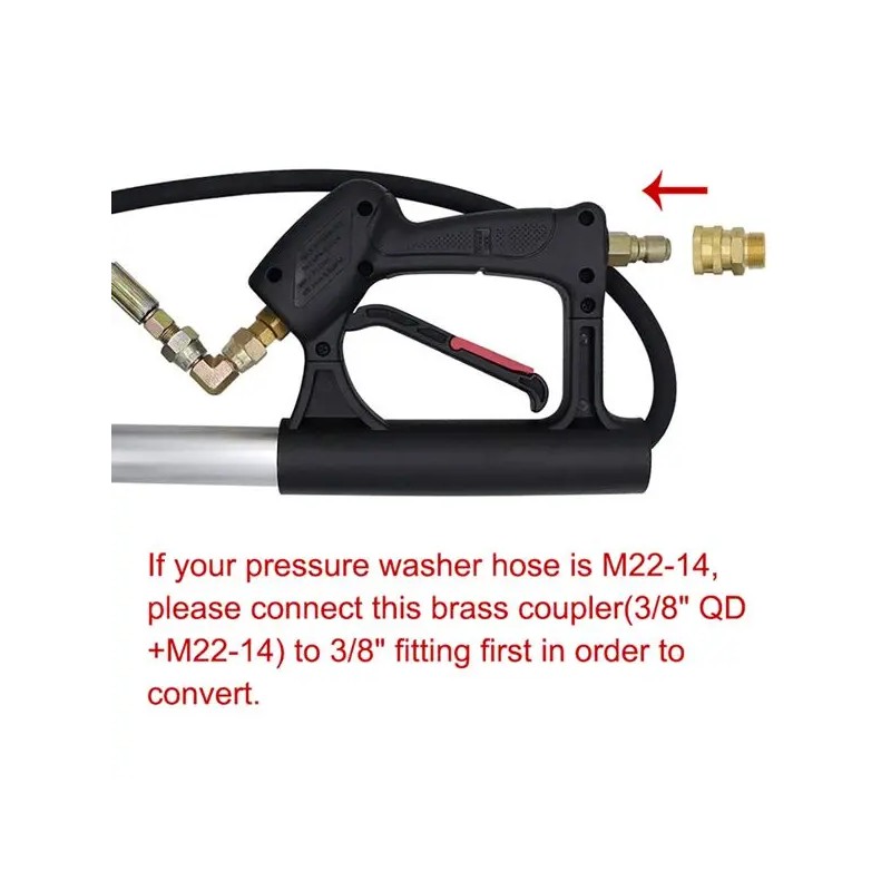 "24FT Telescopic Gun High Pressure Cleaner"Color: as picture Color