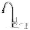 WEWE Kitchen Sink Faucet with Soap Dispenser, Lead-Free Kitchen Faucet