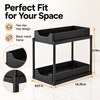 2-Tier Kitchen and Bathroom Organizer Rack – Black Metal Storage