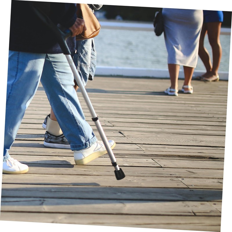 Housoutil 高齢者用松葉杖パッド グライド ゴム製 エンドキャップ 交換用 ブラック 直径25mm 松葉杖アクセ​​サリー