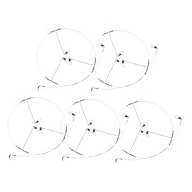 NOLITOY 5pcs Fishing Wire Leaders with Swivels Snaps Durable Tackle Rigs for Saltwater Freshwater Fishing Tangle Design for Efficient Bait Rigging