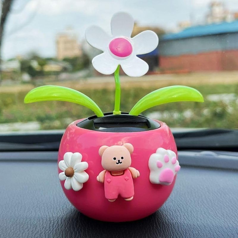 Solar Dancing Flower Car Dashboard Decorations - Funny Solar Powered