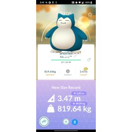 XXL Wailmer or XXL Snorlax to win Showcase