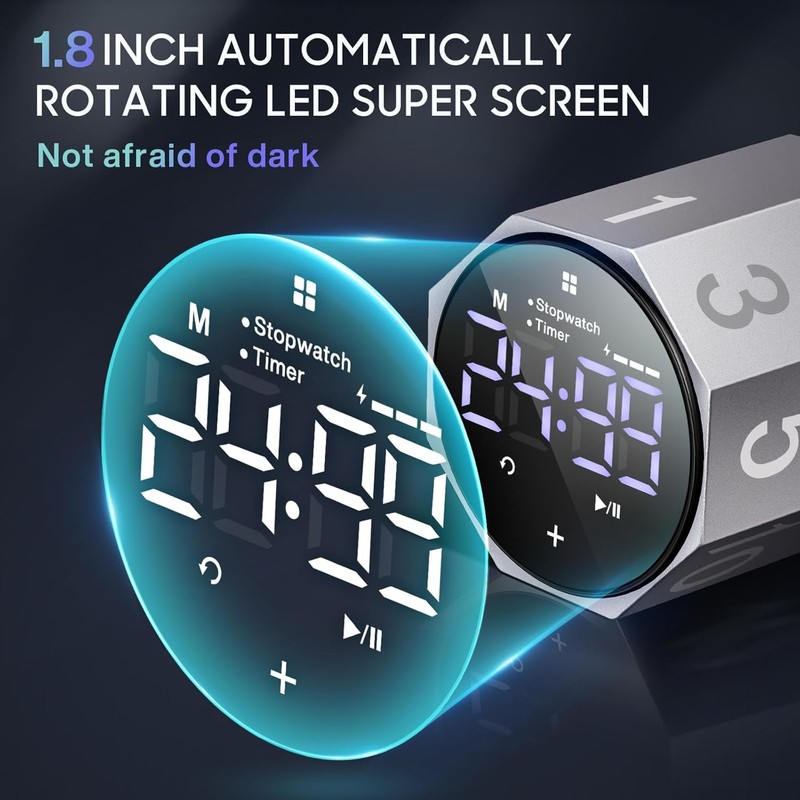 MIAOKE Pomodoro Timer-Aluminum Alloy Frosted Metal LED Large Screen Digital