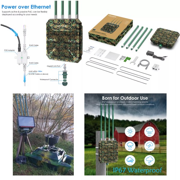 Wavlink Wi-Fi 6 Outdoor Router AX1800 IP67 Waterproof High Gain