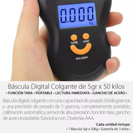 Mercader Digital Bascula Digital Colgante 50kg X 5gr - 5 Gramos X 50 Kilos