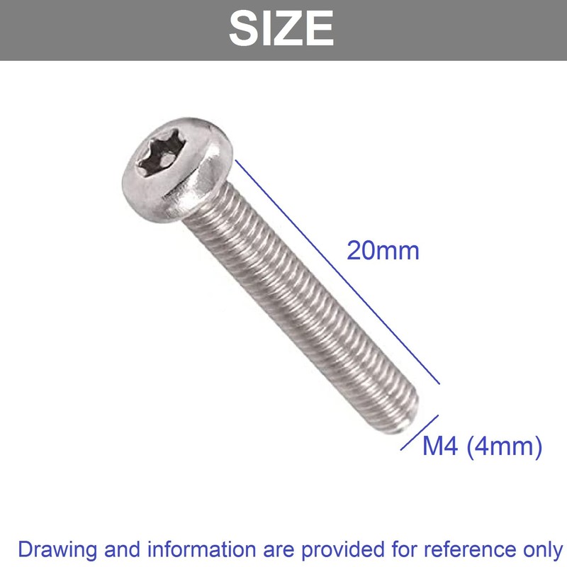 TERF® M4 X 20mm Pan Head Security Torx Machine Screws