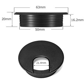Wolfride 12 Pcs Wire Hole Cap Hole Diameter 2.0 inches (50 mm) Wire Cap Round Wire Cover Grommets Black