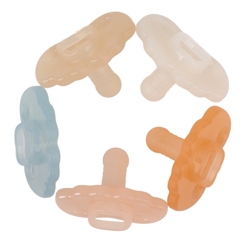 Silicone Baby Pacifier Bite Resistant Teething Discomfort Relief Washable Silicone