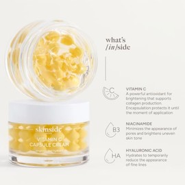 Vitamin C Capsule Cream – Niacinamide Moisturizer (1.7 oz) | Encapsulated Ascorbyl Glucoside + Niacinamide + 4-type HA + Squalane + Shea + Cica · Paraben-free · Radiant skin