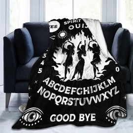 Ouija Board Witch Dancing Blanket, Soft Blankets Flannel Bed Throw Cozy Lightweight Plush Gifts for Women Men Boys Girls Sofa Couch Bedroom Living Rooms Warm All Season, Home Decor, 60"x50"